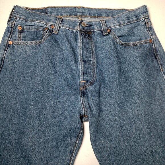 Levi Strauss Levis 501 Button Fly Jeans 32x31 Actual Size Blue Denim READ - Picture 16 of 16